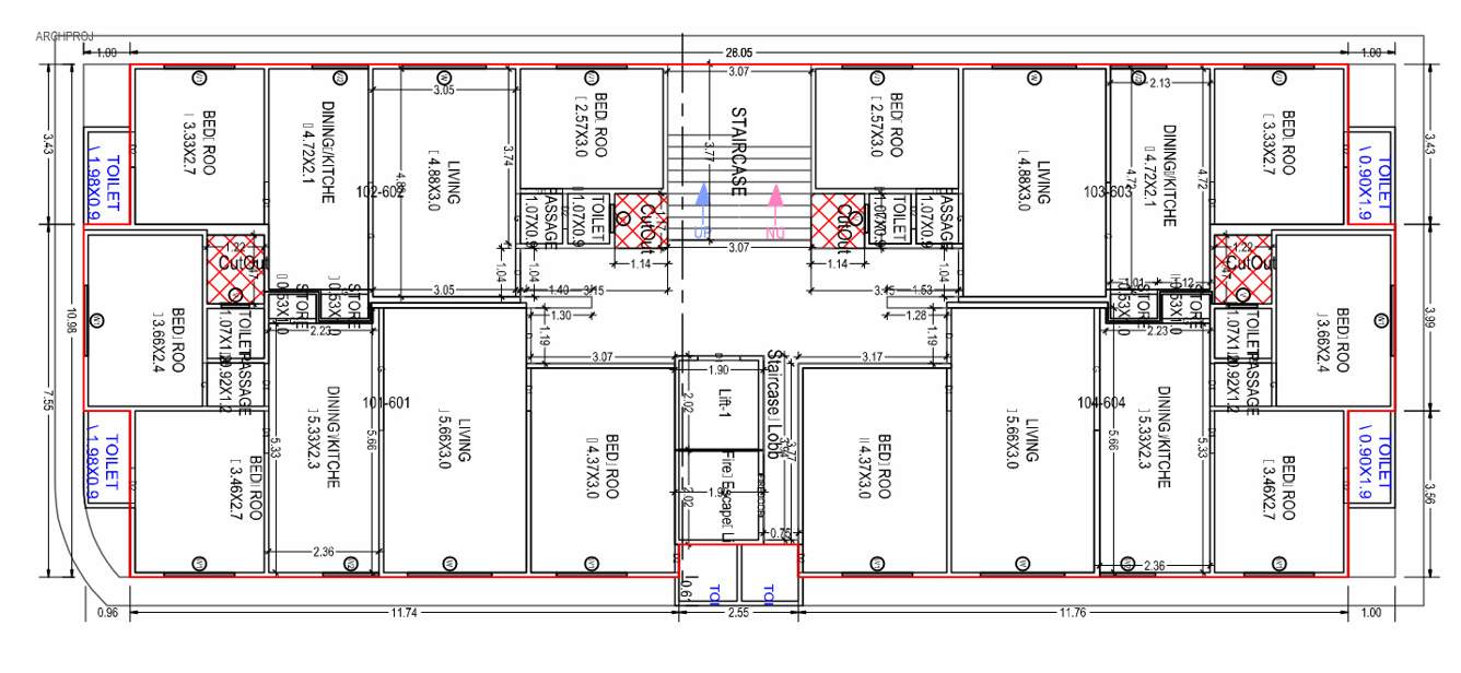  prime Shaligram Prime Cluster Plan from 1st to 6th Floor