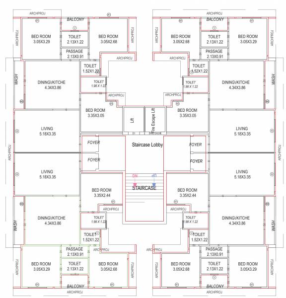 Block A Cluster Plan from 2nd to 7th Floor shukan-a-b-c Block A Cluster Plan from 2nd to 7th Floor
