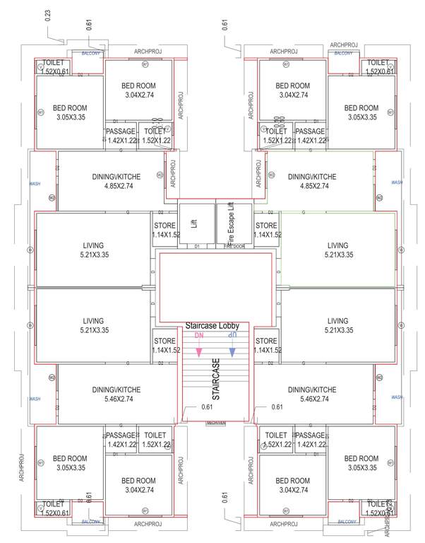  shukan a b c Block C Cluster Plan from 1st to 7th Floor