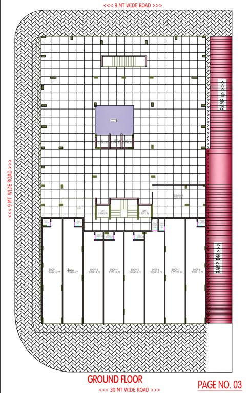 aangi maan prime Tower A Cluster Plan for ground Floor
