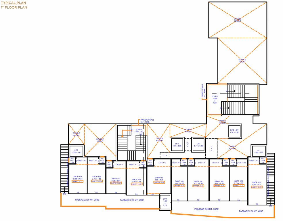 shreedhar 11 Block 1 Cluster Plan for 1st Floor