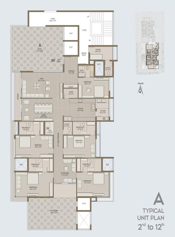  madhav skyline A Cluster Plan from 2nd to 12th Floor