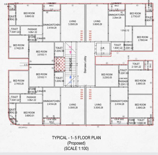 Keshav 2 Cluster Plan from 1st to 5th Floor keshav-2 Keshav 2 Cluster Plan from 1st to 5th Floor