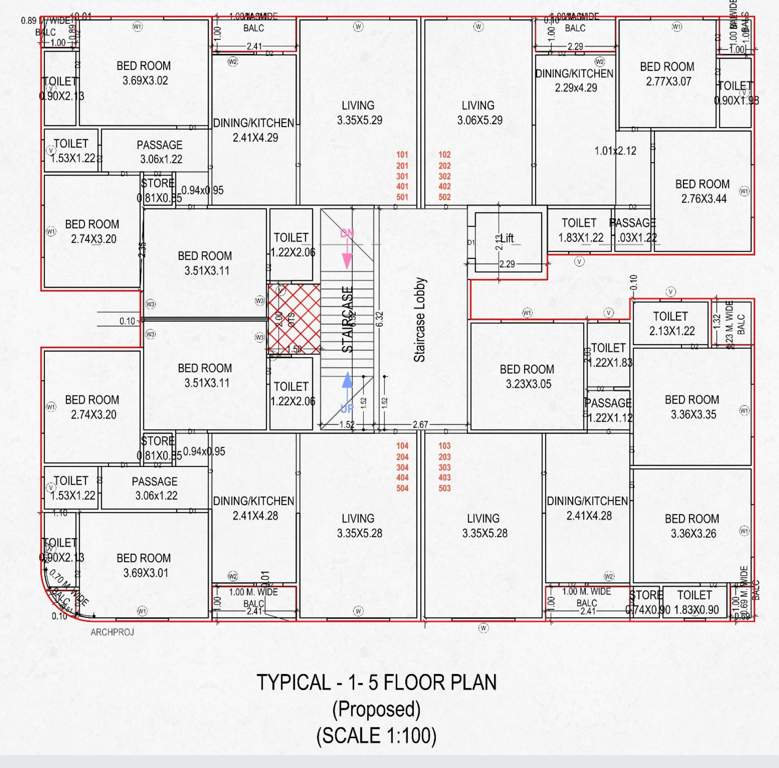  keshav 2 Keshav 2 Cluster Plan from 1st to 5th Floor