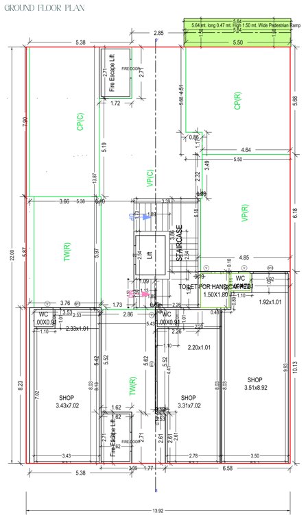 antriksh skyline Block 1 Cluster Plan for basement Floor