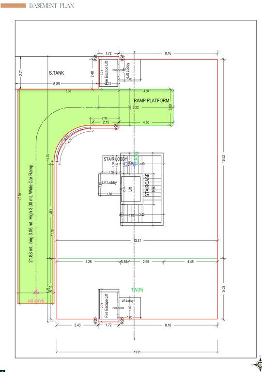 antriksh skyline Block 1 Cluster Plan for ground Floor