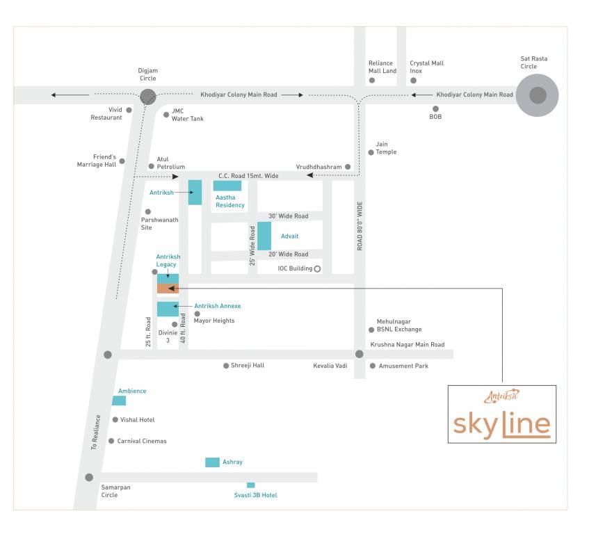 antriksh skyline Location Plan