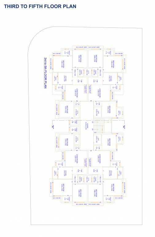 navkar heights A Cluster Plan from 3rd to 5th Floor