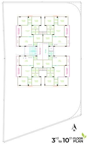  saltora-green Saltora Green Cluster Plan from 3rd to 10th Floor
