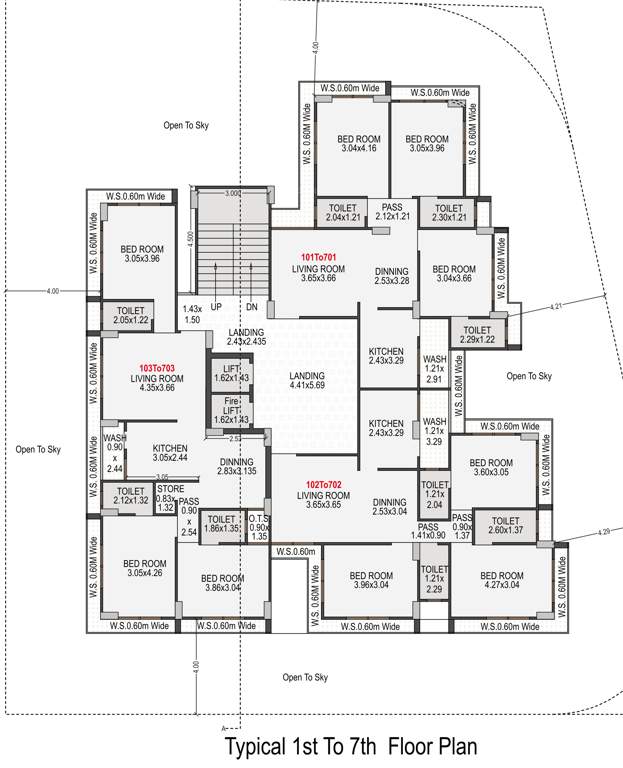  soham elegance Soham Elegance Cluster Plan from 1st to 7th Floor