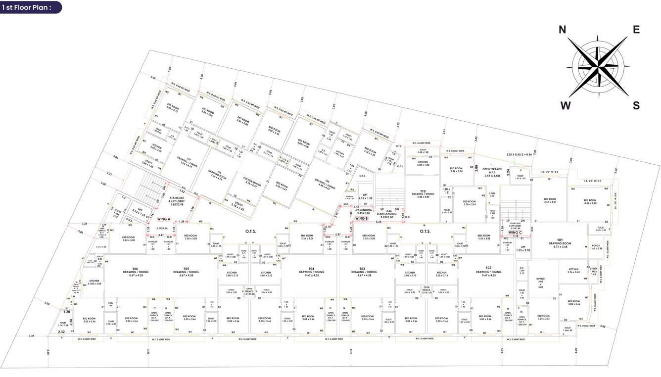  orchid avenue Orchid Avenue Cluster Plan for 1st Floor
