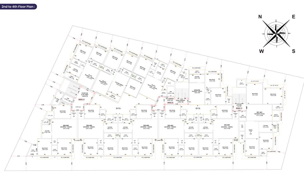  orchid avenue Orchid Avenue Cluster Plan from 2nd to 4th Floor