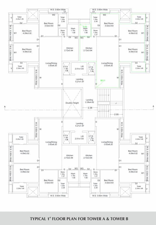  dreamz Block A ,B Cluster Plan for 1st Floor