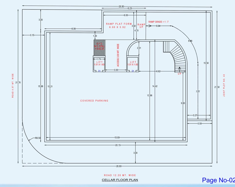  pushpak residency 04 Block 1 Cluster Plan for cellar Floor