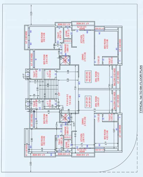 Block 1 Cluster Plan from 1st to 6th Floor pushpak-residency-04 Block 1 Cluster Plan from 1st to 6th Floor