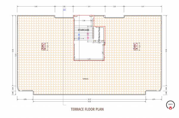  akshardwar-apartment A Cluster Plan for terrace Floor