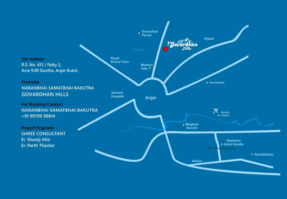 govardhan hills Location Plan