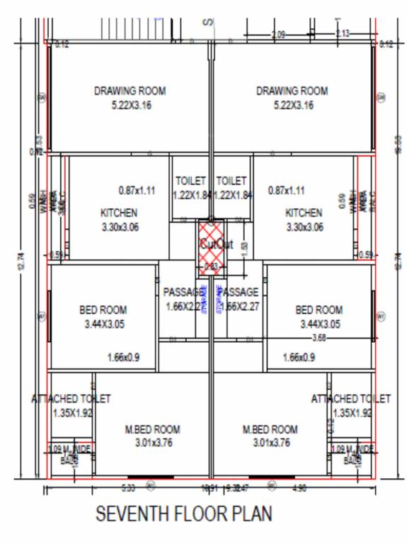  santram sanidhya Santram Sanidhya Cluster Plan for 7th Floor
