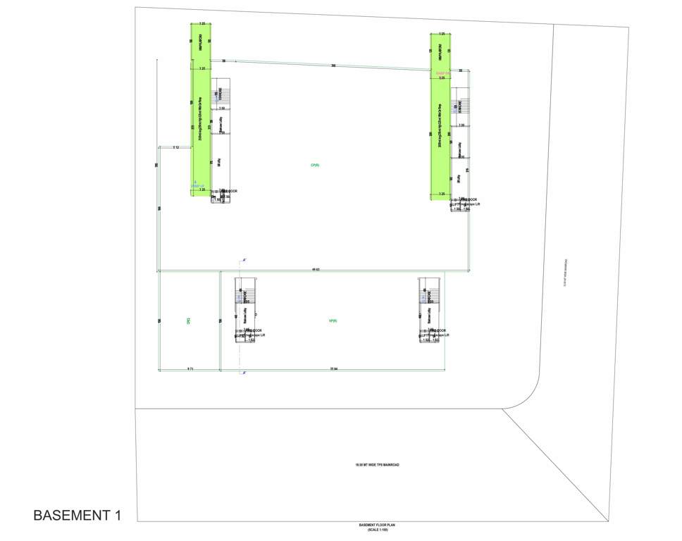  parmanand landmark Block A Cluster Plan for Basement Plan