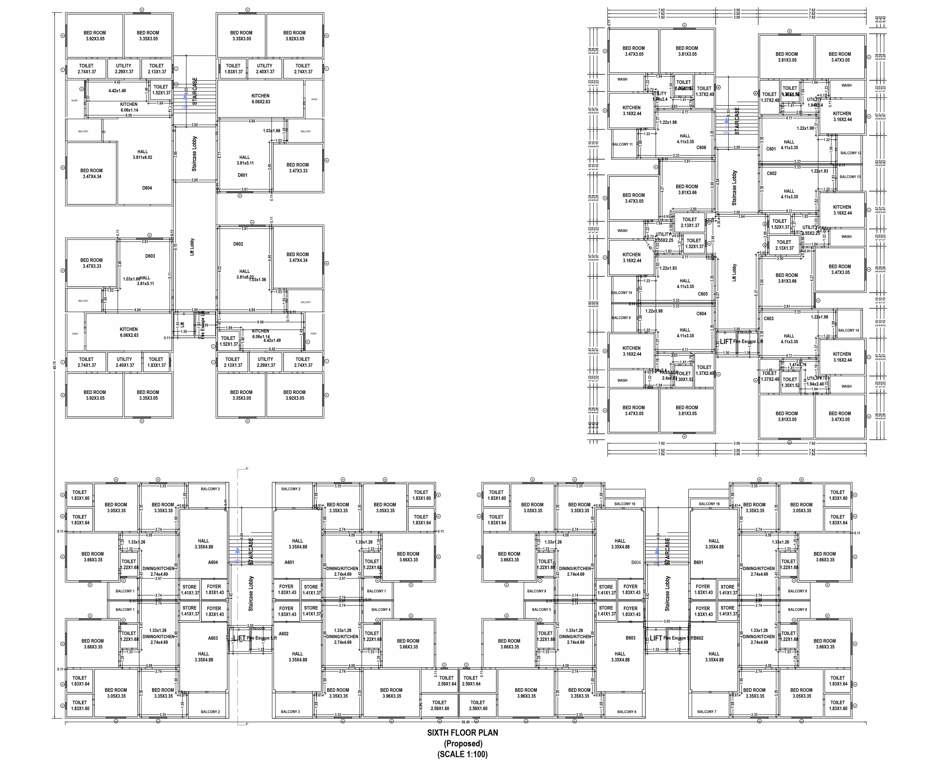  parmanand landmark Block B Cluster Plan for 6th Floor