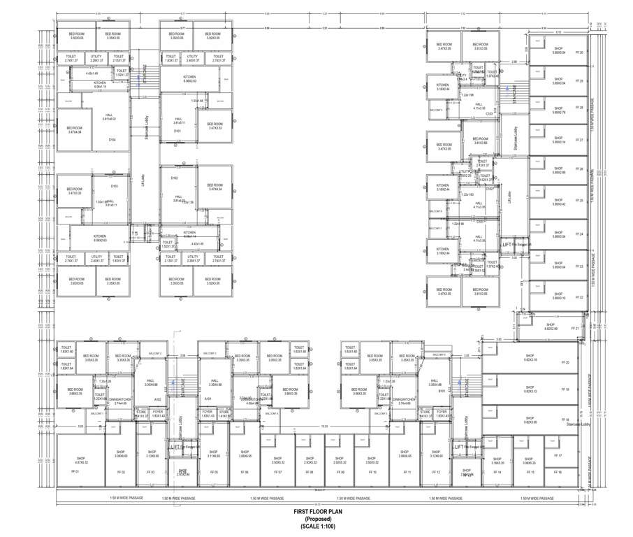  parmanand landmark Block C Cluster Plan for 1st Floor