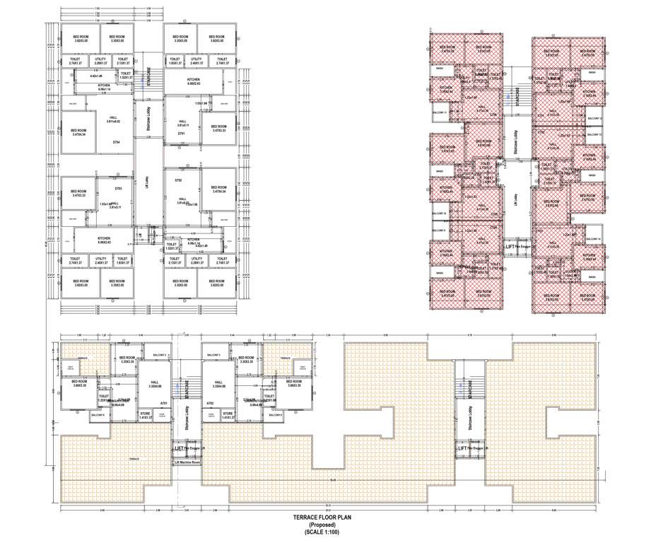  parmanand landmark Block C Cluster Plan for Terrace Floor