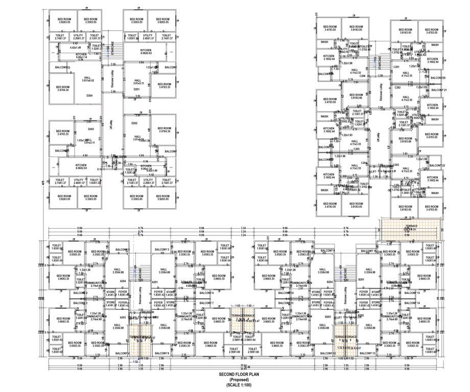  parmanand landmark Block D Cluster Plan for 2nd Floor