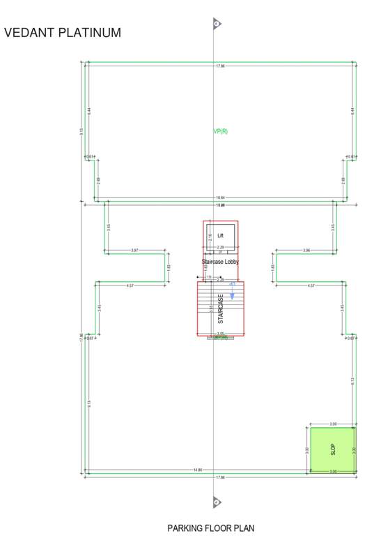  vedant apartments Vedant Platinum Cluster Plan for parking Floor