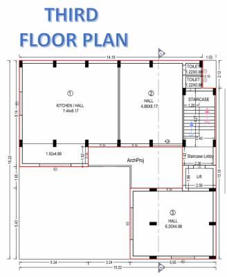  platinum-gold Cluster Plan for 3rd Floor
