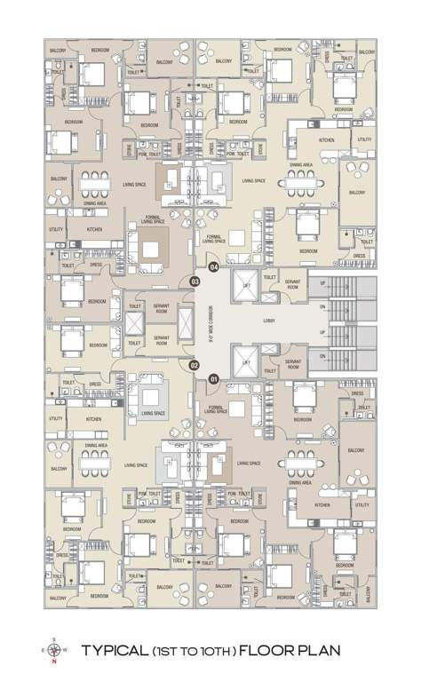  ventura Ventura Cluster Plan from 1st to 10th Floor