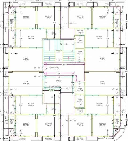Cluster Plan from 1st to 5th Floor shreeji-heights Cluster Plan from 1st to 5th Floor