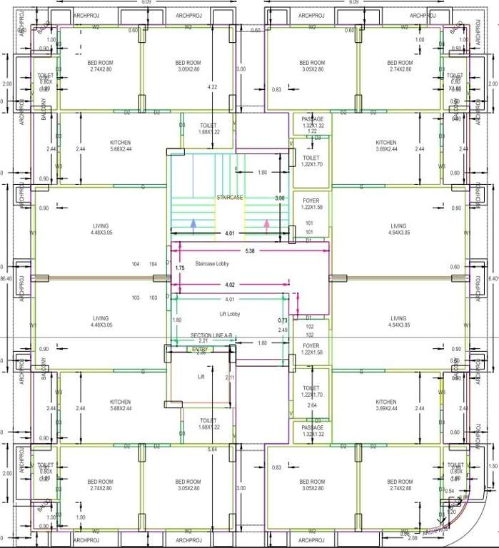  shreeji heights Cluster Plan from 1st to 5th Floor