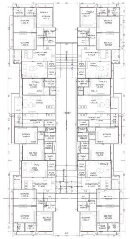  alap aikyam Cluster Plan from 1st to 11th Floor