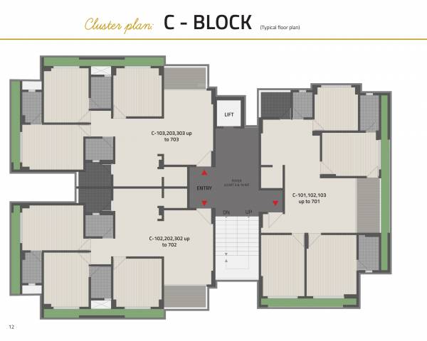  tanishq-prime C Cluster Plan for typical Floor