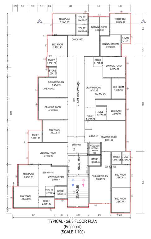  keshavam crest Keshavam Crest Cluster Plan from 2nd to 3rd Floor
