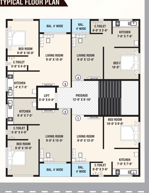  pushpam vatika Pushpam Vatika Cluster Plan from 1st to 5th Floor
