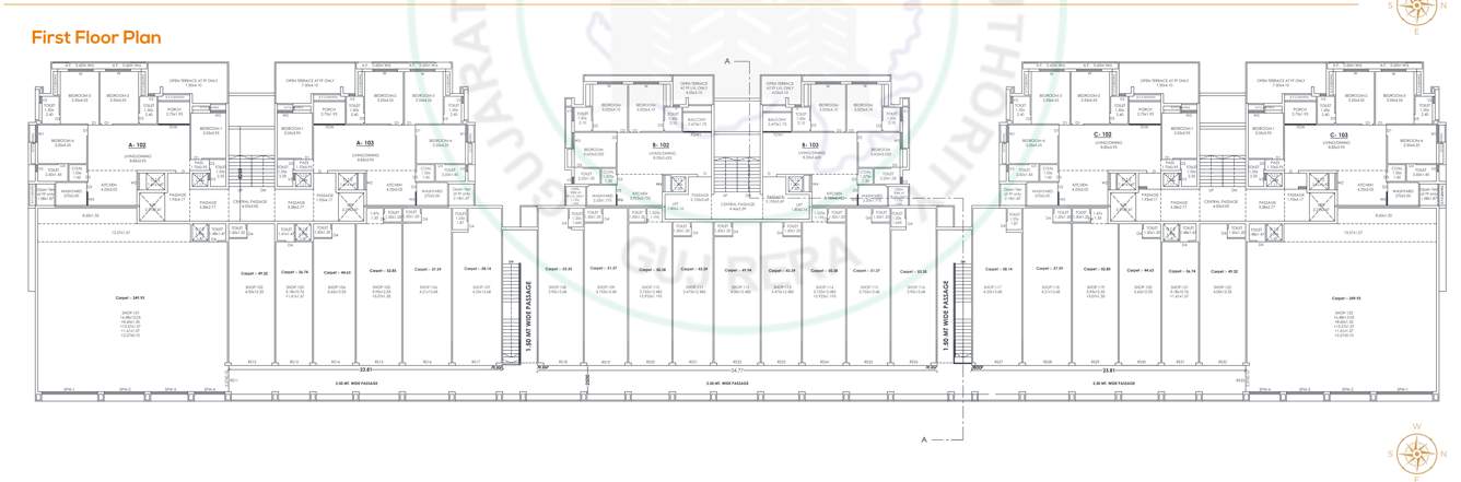  silver sky Wing A Cluster Plan for 1st Floor