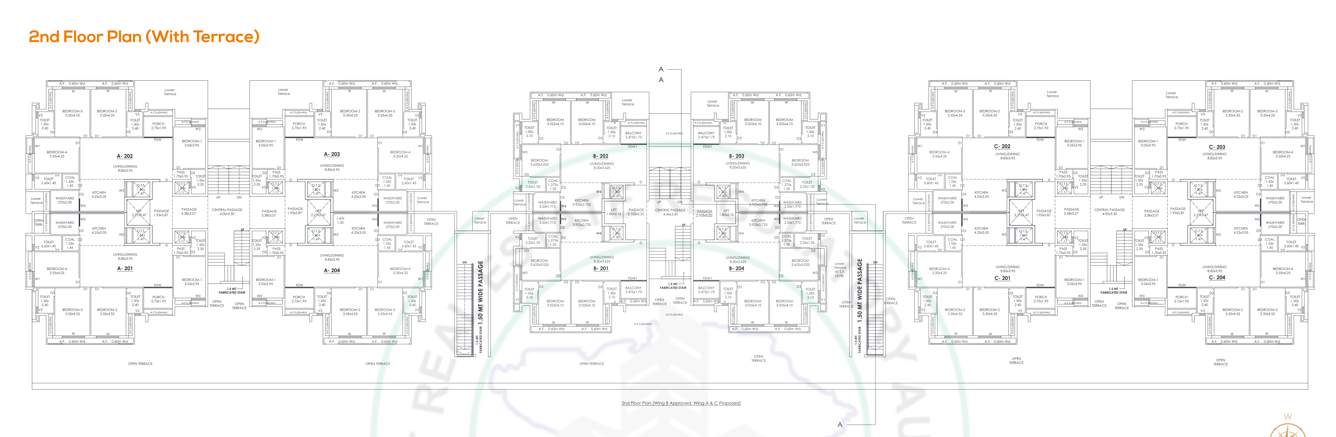  silver sky Wing B Cluster Plan for 2nd Floor