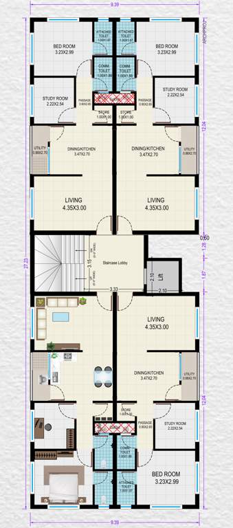  vedanta heights Tower A Cluster Plan from 1st to 5th Floor