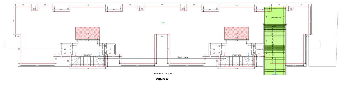  orchid heights Block A Cluster Plan for parking Floor