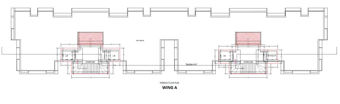  orchid heights Block A Cluster Plan for terrace Floor