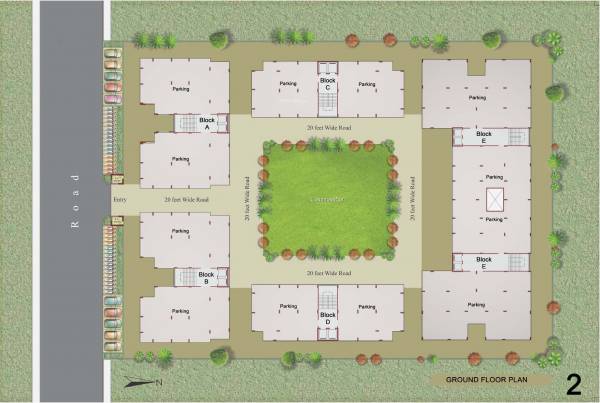  sunmoon-park Block A,B,C,D,E Cluster Plan for ground Floor