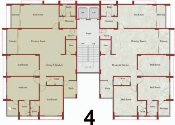  sunmoon-park Block A, B Cluster Plan from 1st to 6th Floor