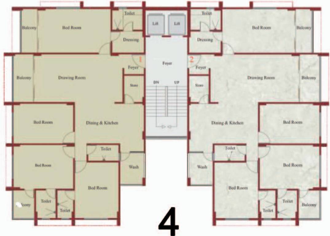 sunmoon park Block A, B Cluster Plan from 1st to 6th Floor