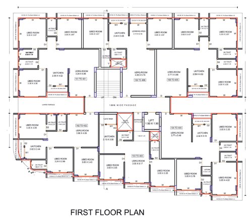  sindh-heights Sindh Heights Cluster Plan for 1st Floor