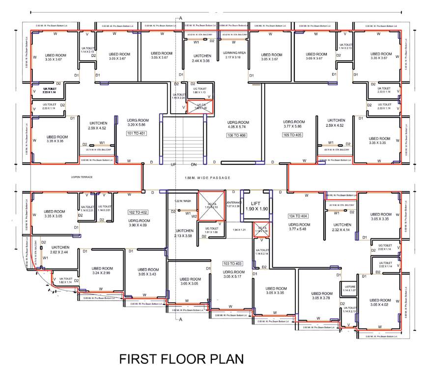  sindh heights Sindh Heights Cluster Plan for 1st Floor