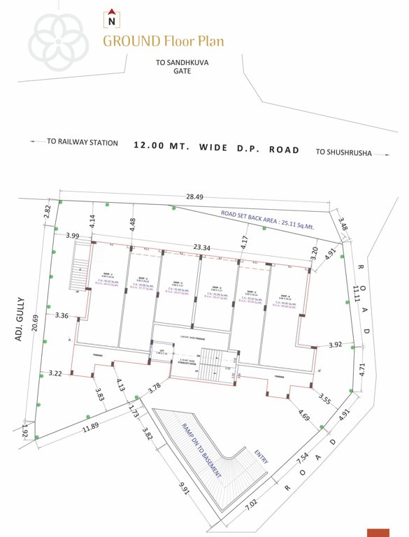 flora heights Tower A Cluster Plan for ground Floor