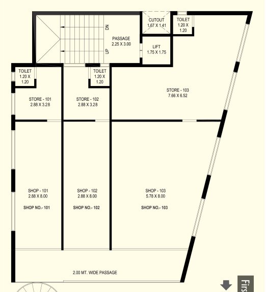 enclave Tower A Cluster Plan for 1st Floor
