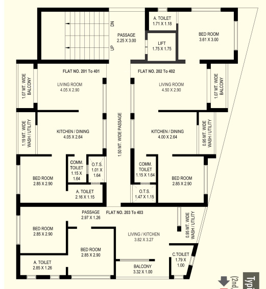 Tower A Cluster Plan from 2nd to 4th Floor enclave Tower A Cluster Plan from 2nd to 4th Floor