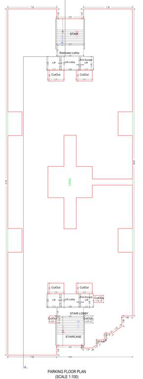  sky height building c & d C D Wing Cluster Plan for parking Floor
